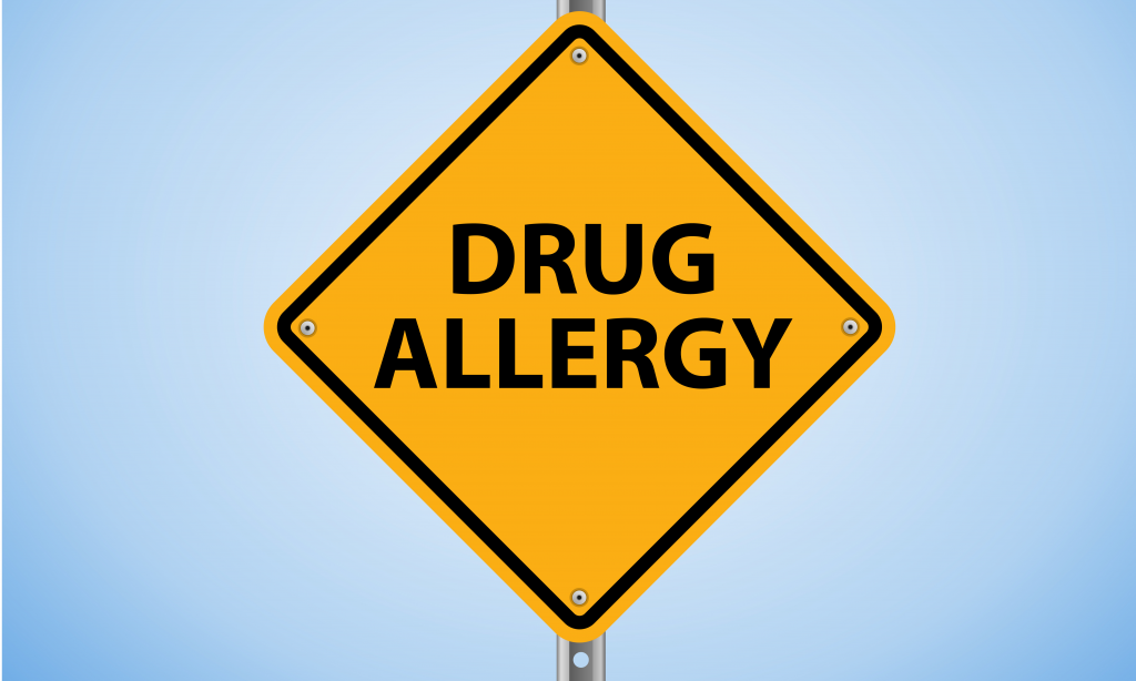 warning sign drug allergy