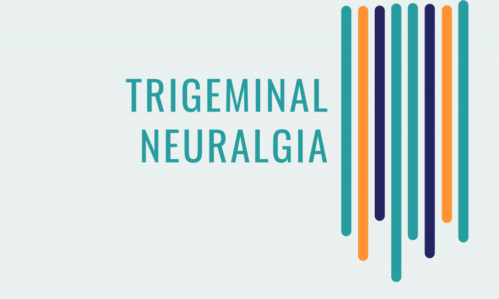 trigeminal neuralgia text next to stripes