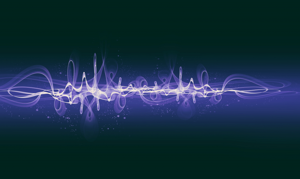 digital illustration of electricity waves on a dark background